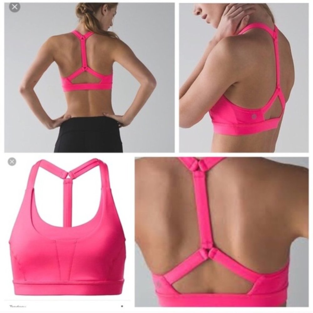 LULULEMON PACK IT IN SPORTS BRA ACTIVE ATHLETIC BARBIECORE COLORFUL POP VIBRANT